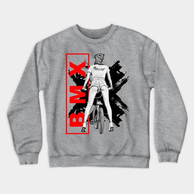 Life Behind Bars BMX Bicycle Crewneck Sweatshirt by StoneDeff